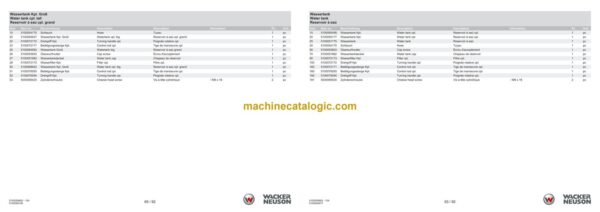 Wacker Neuson APS1340we Vibratory Plate Parts Manual - Image 3