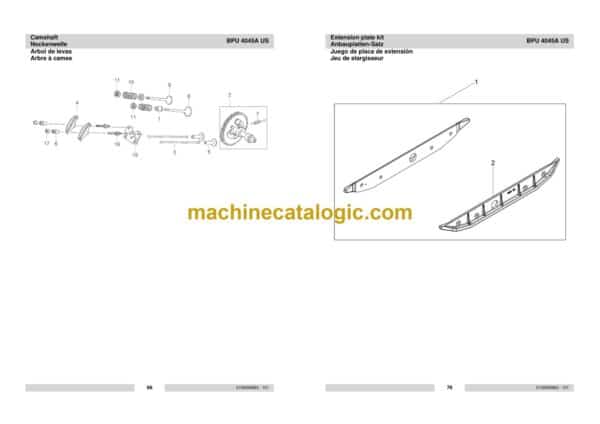Wacker Neuson BPU 4045A US Reversible Plates Parts Manual - Image 3