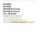 Case DV209D, DV210D, DV209CD Combi, DV210CD Combi Tier 4B Final Double Drum Compactor Operators Manual
