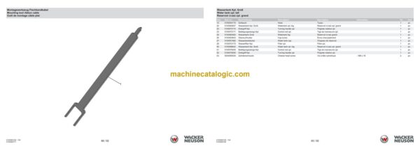 Wacker Neuson APS1340e Vibratory Plate Parts Manual - Image 3