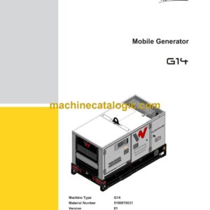 Wacker Neuson G14 Mobile Generator Repair Manual