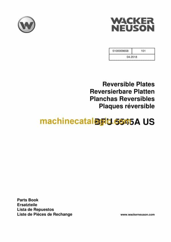 Wacker Neuson BPU 5545A US Reversible Plates Parts Manual
