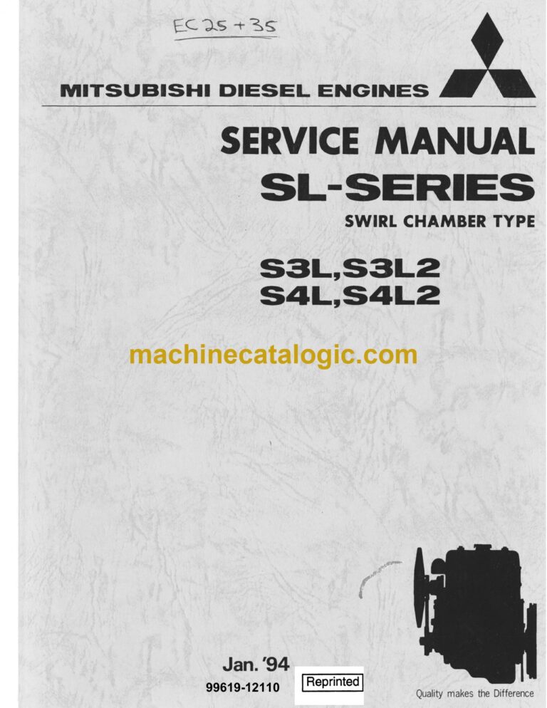 Mitsubishi S3L, S3L2, S4L, S4L2 Service Manual
