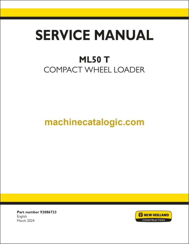 New Holland ML50T Compact Wheel Loader Service Manual