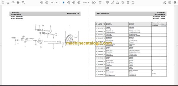 Wacker Neuson BPU 5545A US Reversible Plates Parts Manual - Image 2