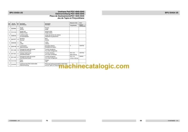 Wacker Neuson BPU 5545A US Reversible Plates Parts Manual - Image 3