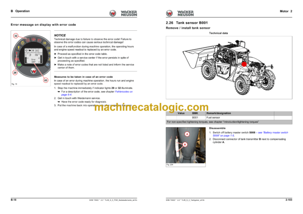 Wacker Neuson TH522 Telehandler Service Manual - Image 4