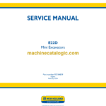 New Holland E22D Mini Excavators Service Manual