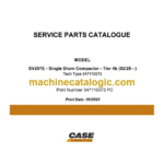 Case SV207E Tier 4B Single Drum Compactor Service Parts Catalogue