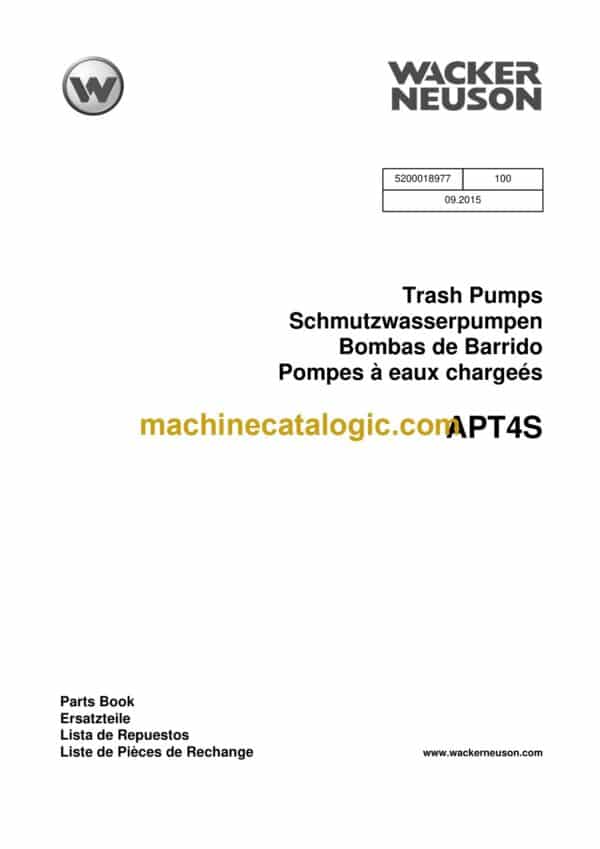 Wacker Neuson APT4S Trash Pumps Parts Manual