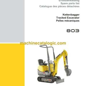 Wacker Neuson 803 (E08-01) Tracked Excavator Parts Manual