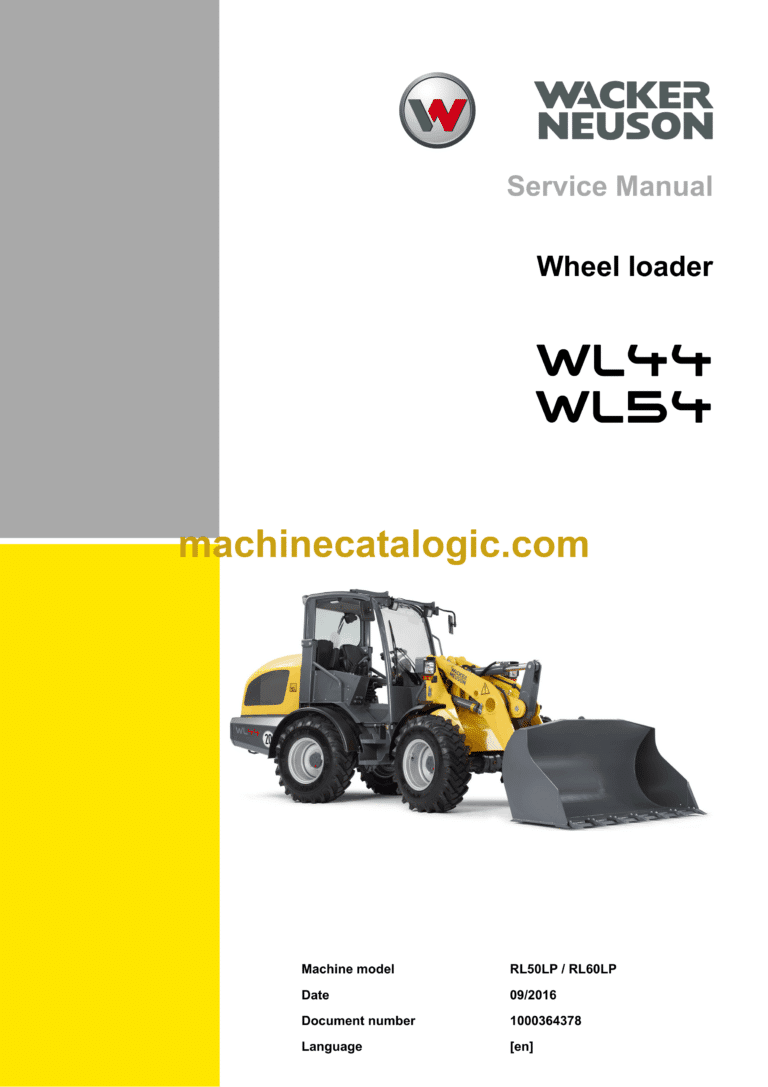 Wacker Neuson WL44, WL54 Loader Service Manual