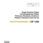 Wacker Neuson VP1340 Single Direction Plates Parts Manual