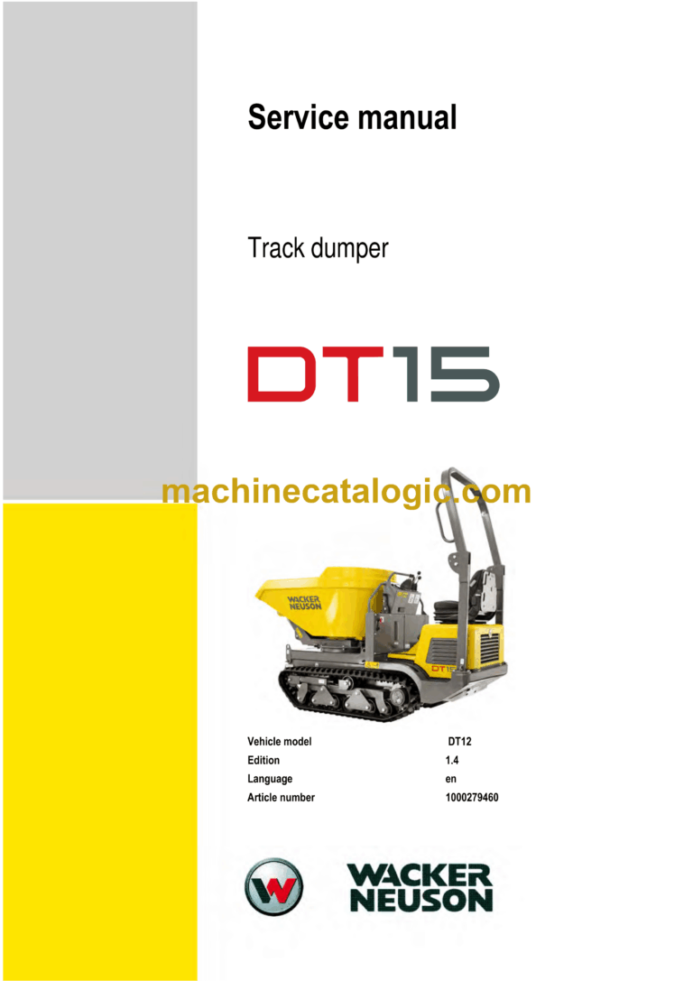 Wacker Neuson DT15 Track Dumper Service Manual