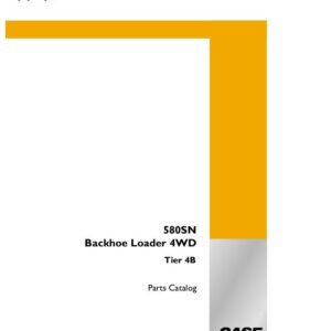 Case 580SN Tier 4B Backhoe Loader 4WD Parts Catalog