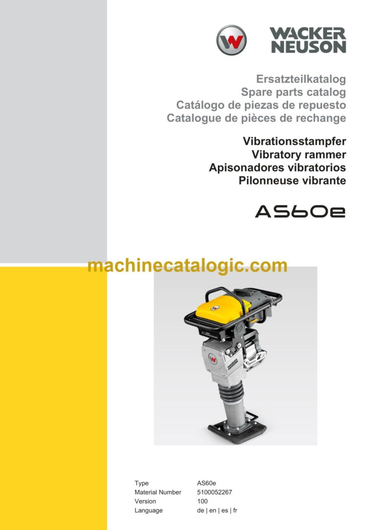 Wacker Neuson AS60e Vibratory Rammers Parts Manual
