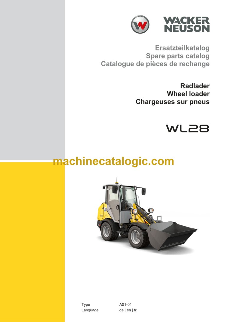 Wacker Neuson WL28 Wheel Loader Parts Manual