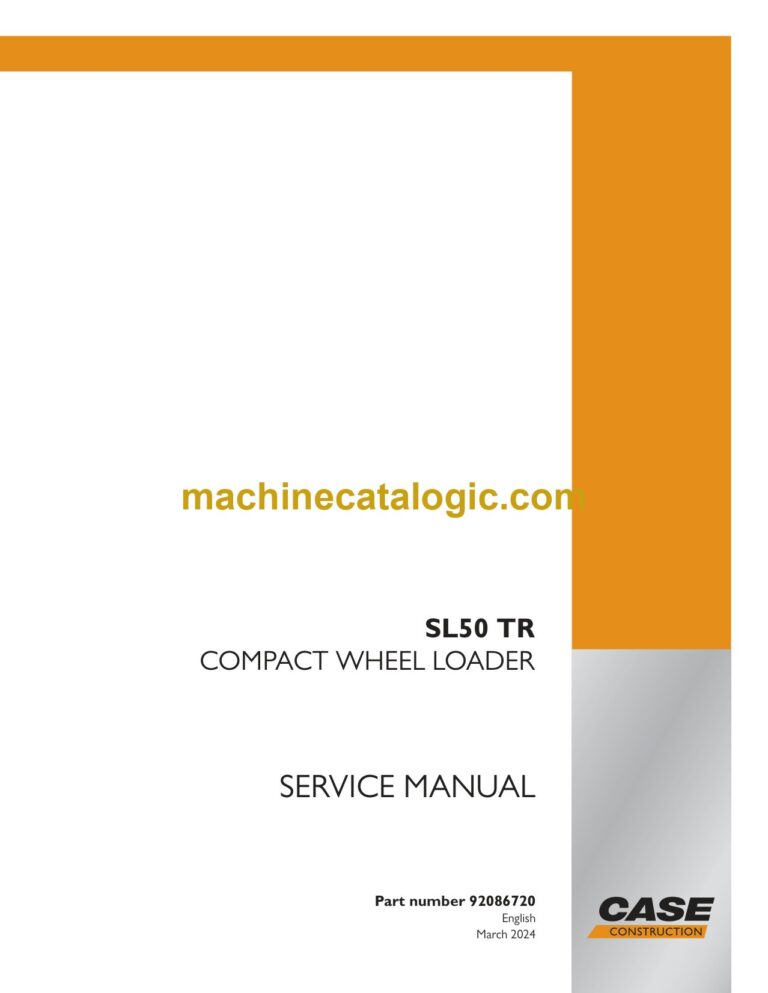 Case SL50 TR Compact Wheel Loader Service Manual