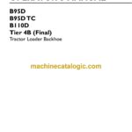 New Holland B95D, B95DTC, B110D Tier 4B Final Tractor Loader Backhoe Operators Manual