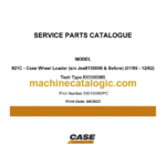 Case 921C Wheel Loader Service Parts Catalogue