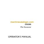 Case CX25D Mini Excavator Operators Manual