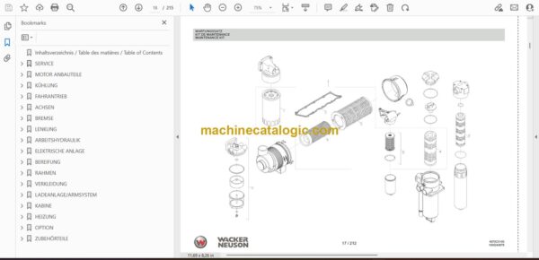 Wacker Neuson WL57 Loader Parts Manual - Image 2