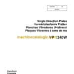 Wacker Neuson VP1340W Single Direction Plates Parts Manual