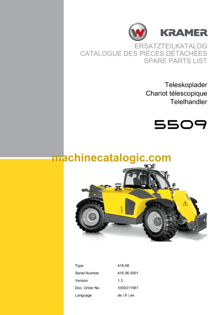 Wacker Neuson TH955 5509 Telehandler Parts Manual