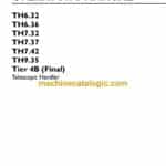 New Holland TH6.32, TH6.36, TH7.32, TH7.37, TH7.42, TH9.35 Tier 4B Final Telescopic Handler Operators Manual