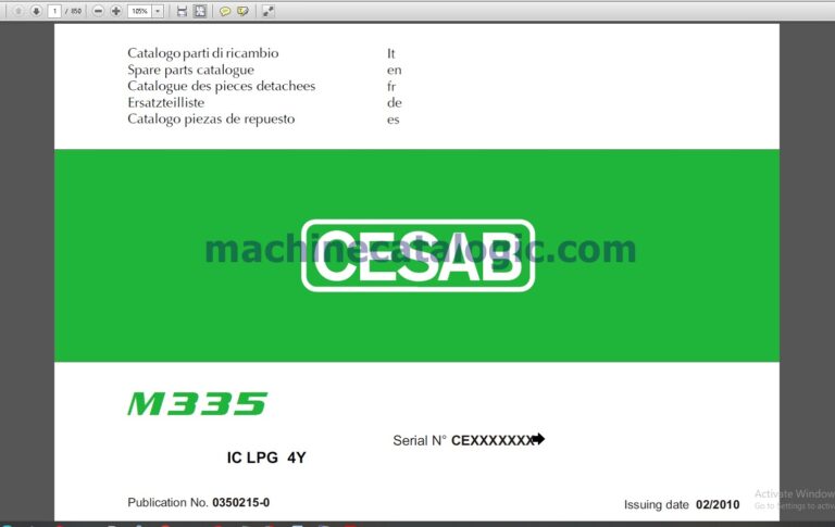 Cesab Forklift Parts & repair Manual
