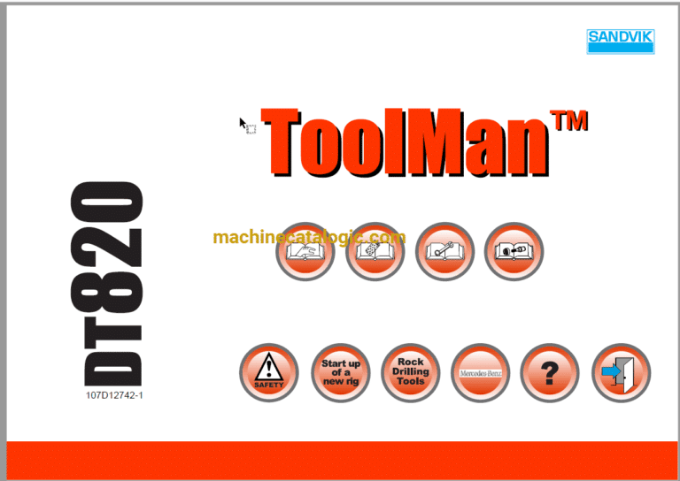 Sandvik DT820 Drilling Rig Full Documents (Service, Operator, Maintenance Manual and Parts Catalog) [108D12742]