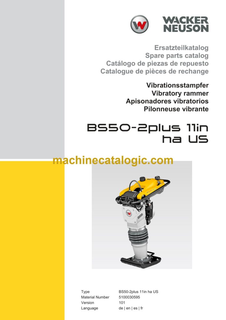 Wacker Neuson BS50-2plus 11inha US Vibratory Rammers Parts Manual