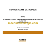 Case 621G Tier 4B Final Wheel Loader Service Parts Catalogue