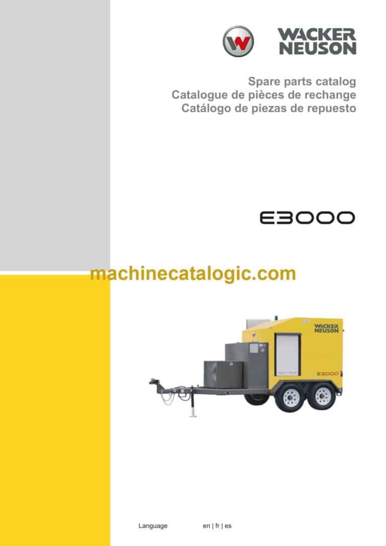 Wacker Neuson E3000 Heating Parts Manual