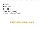 New Holland B95D, B95DTC, B110D Tier 4B Final Tractor Loader Backhoe Operators Manual (92082509)