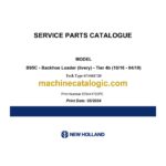 New Holland B95C Tier 4B Backhoe Loader Service Parts Catalogue