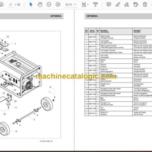 Wacker Neuson GP3800A Portable Generators Parts Manual