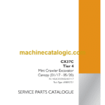 Case CX37C Tier 4 Mini Crawler Excavator Service Parts Catalogue