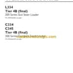 New Holland L334 Tier 4B Final 300 Series Skid Steer Loader and C334 C345 Tier 4B Final 300 Series Compact Track Loader Operators Manual