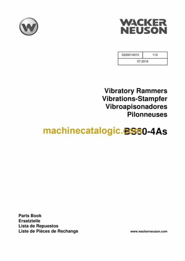 Wacker Neuson BS60-4As Vibratory Rammers Parts Manual