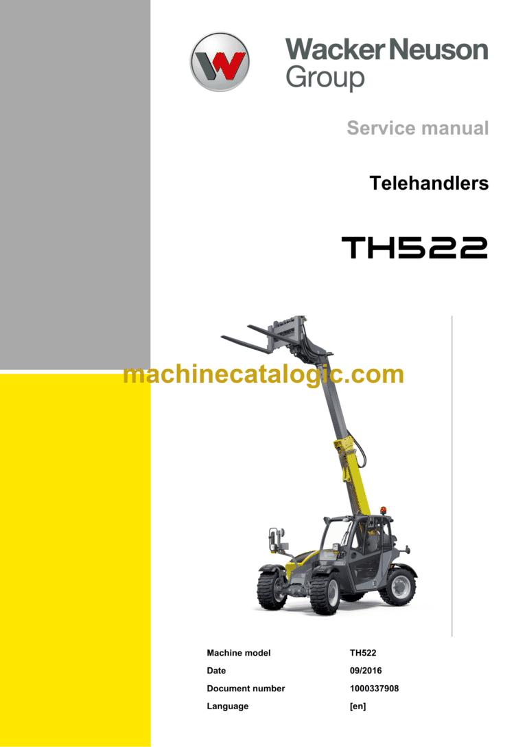 Wacker Neuson TH522 Telehandlers Service Manual