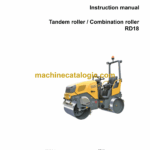 Wacker Neuson RD18 Tandem Roller, Combination Roller Instruction Manual