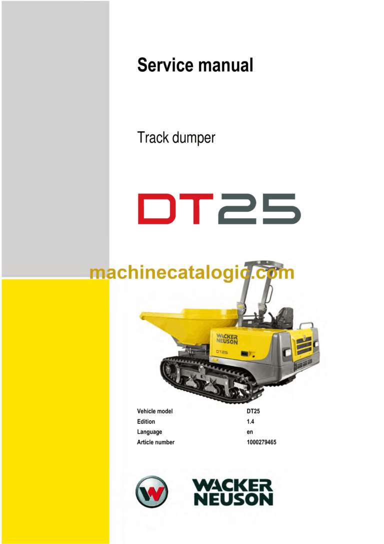 Wacker Neuson DT25 Track Dumper Service Manual