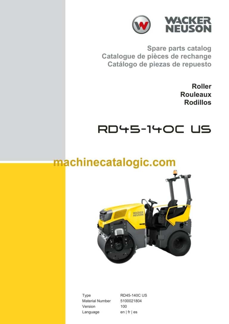 Wacker Neuson RD45-140C US Roller Parts Manual