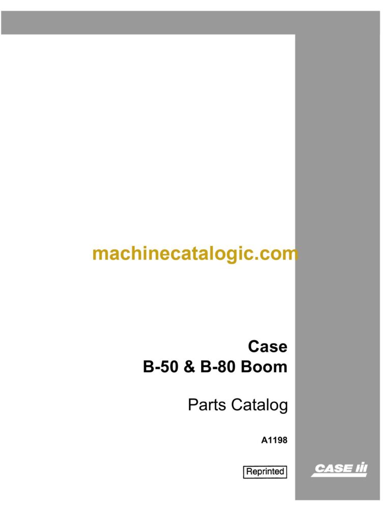 Case B50, B80 Boom Parts Catalog