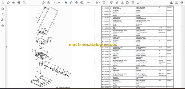 Wacker Neuson MP70 Single Direction Plates Parts Manual - Image 3