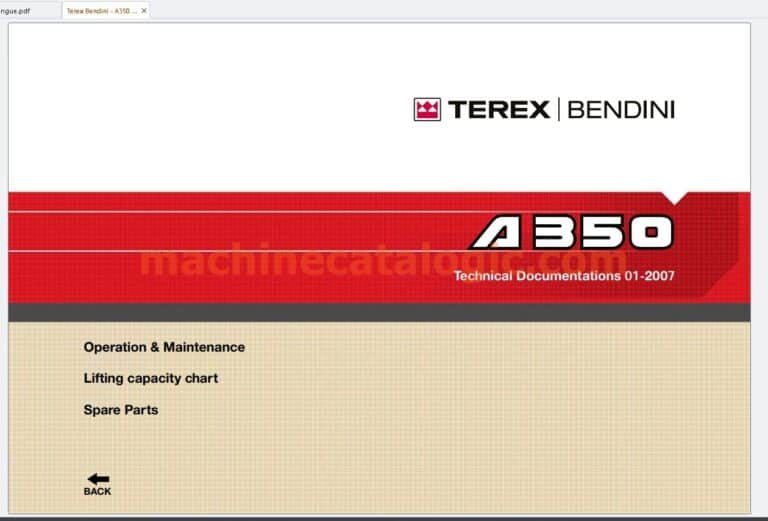 Terex Cranes maintenance manual
