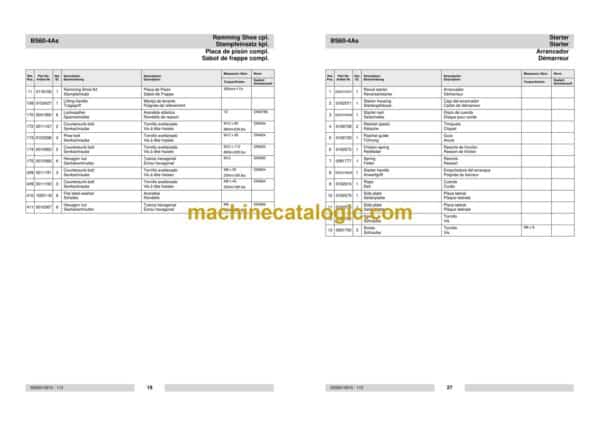 Wacker Neuson BS60-4As Vibratory Rammers Parts Manual - Image 3