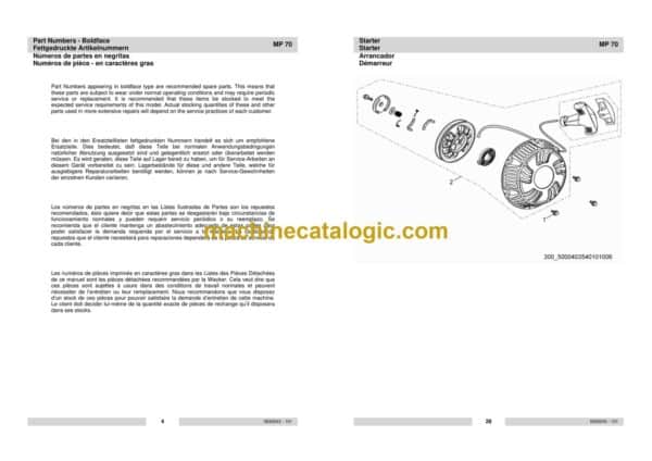 Wacker Neuson MP70 Single Direction Plates Parts Manual - Image 4