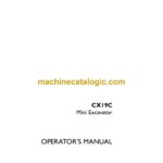 Case CX19C Mini Excavator Operators Manual